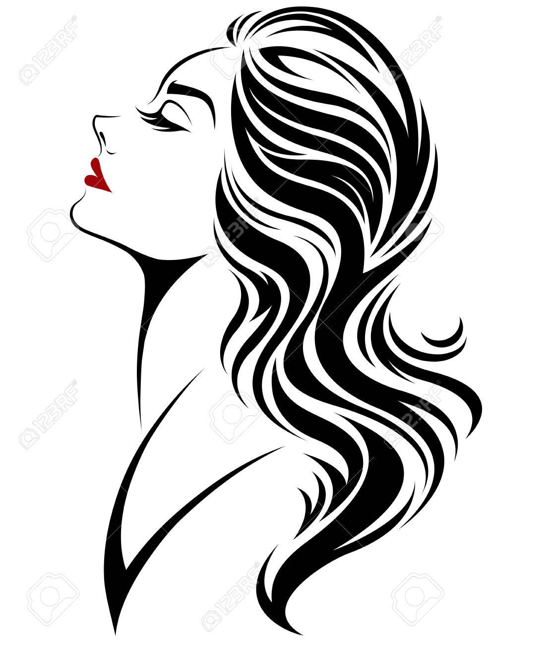 Illustration Of Women Long Hair Style Icon, Logo Women Face On White Background, Vector Royalty Free SVG, Cliparts, Vectors, And Stock Illustration. Image 74491050. Illustration Of Women Long Hair Style Icon, Logo Women Face On White Background, Vector Royalty Free SVG, Cliparts, Vectors, And Stock Illustration. Image 74491050.