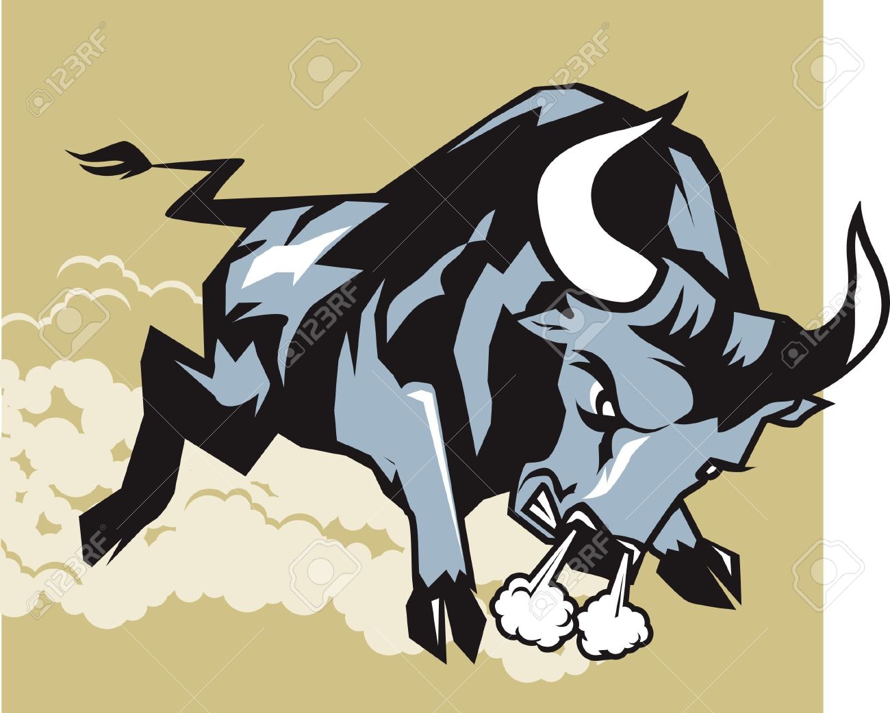 Charging Bull Royalty Free SVG, Cliparts, Vectors, and Stock Illustration.  Image 13026596., image size:1300x1042