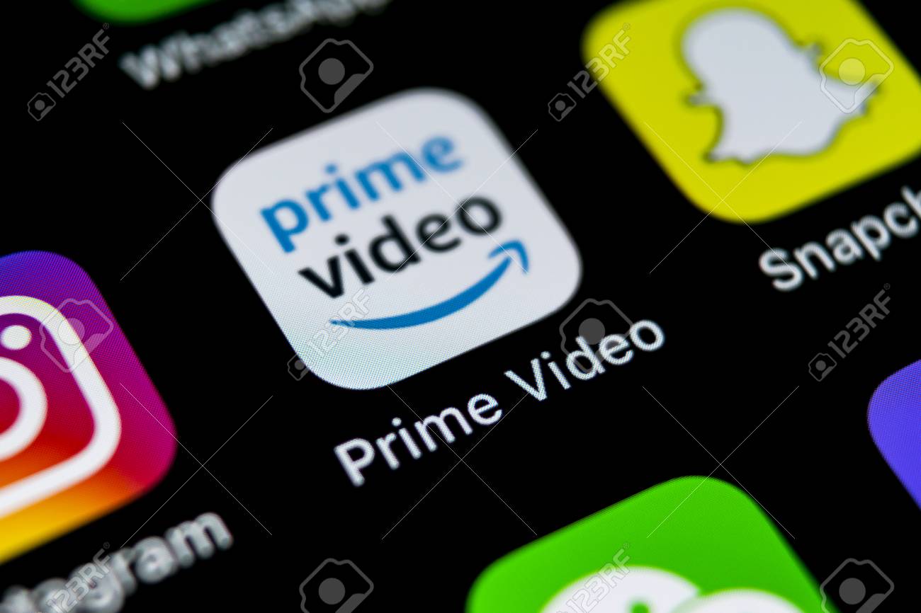 Sankt-Petersburg, Russia, July 11, 2018: Amazon Prime Video Application Icon  On Apple IPhone X Screen Close-up. Amazon PrimeVideo App Icon. Amazon Prime  Application. Social Media Network Stock Photo, Picture and Royalty Free, image size:1300x866