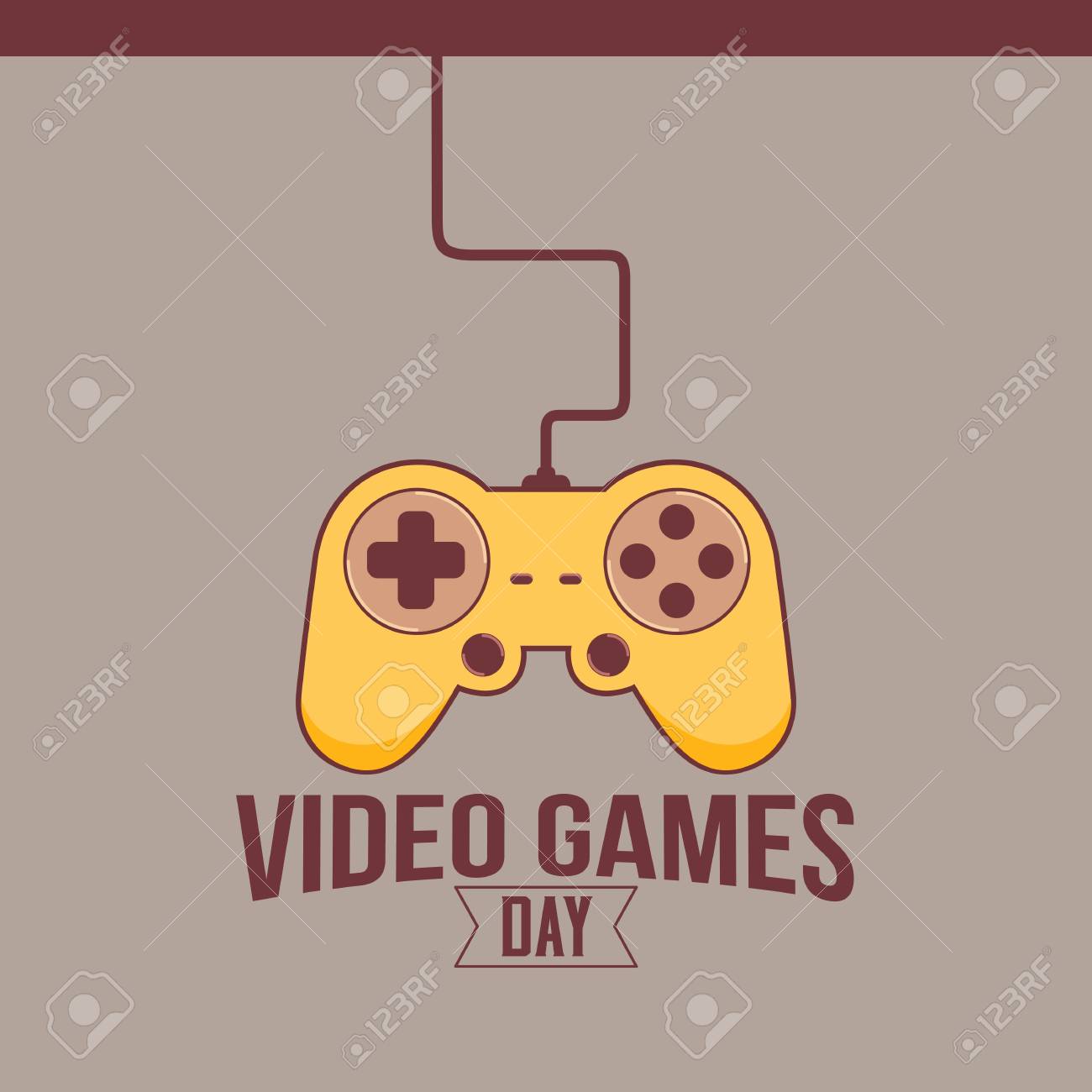 happy video games day vector illustration template design royalty video games template