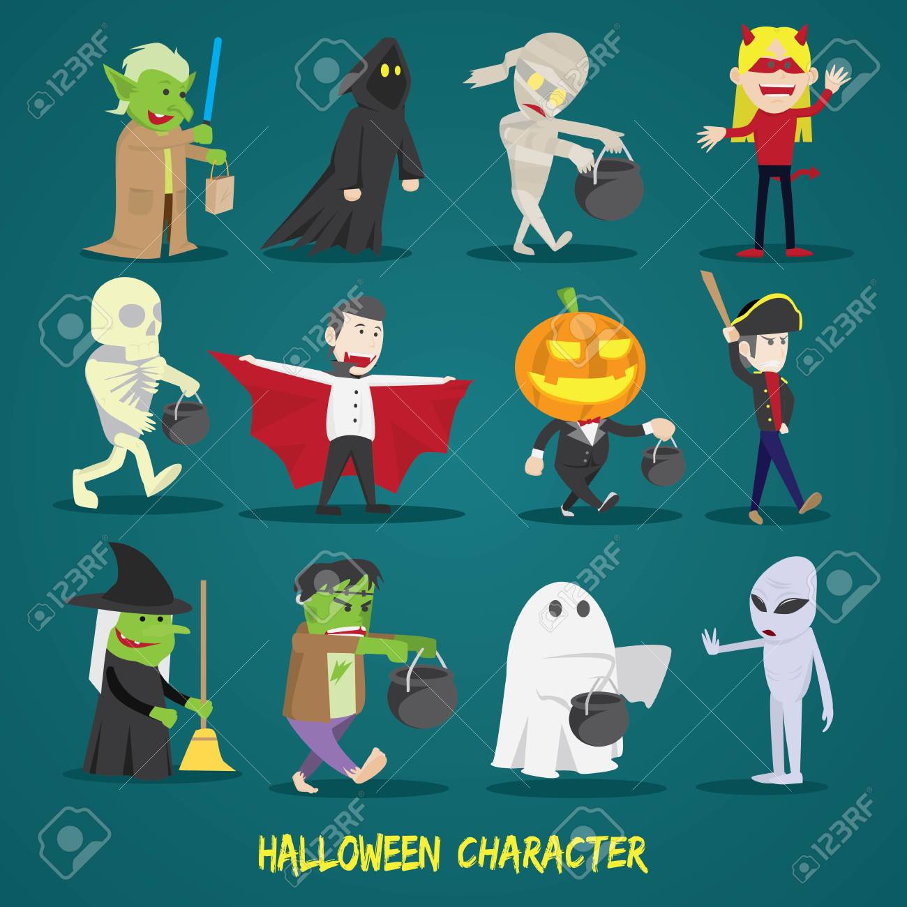 ハロウィン文字デザインのベクトルのイラスト素材 ベクタ Image