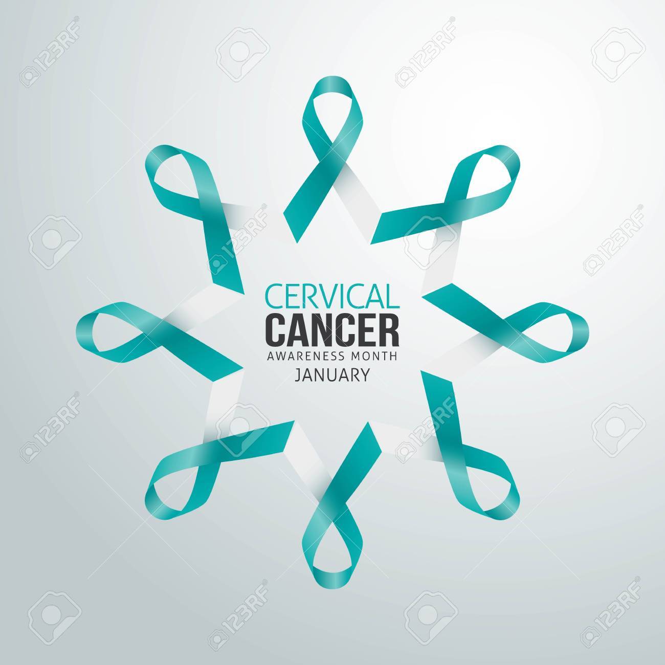 cervical cancer awareness month vector illustration royalty free cervical cancer month