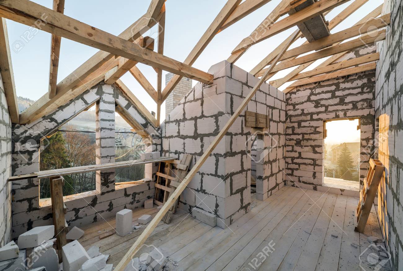 House Interior Under Construction And Renovation Energy Saving