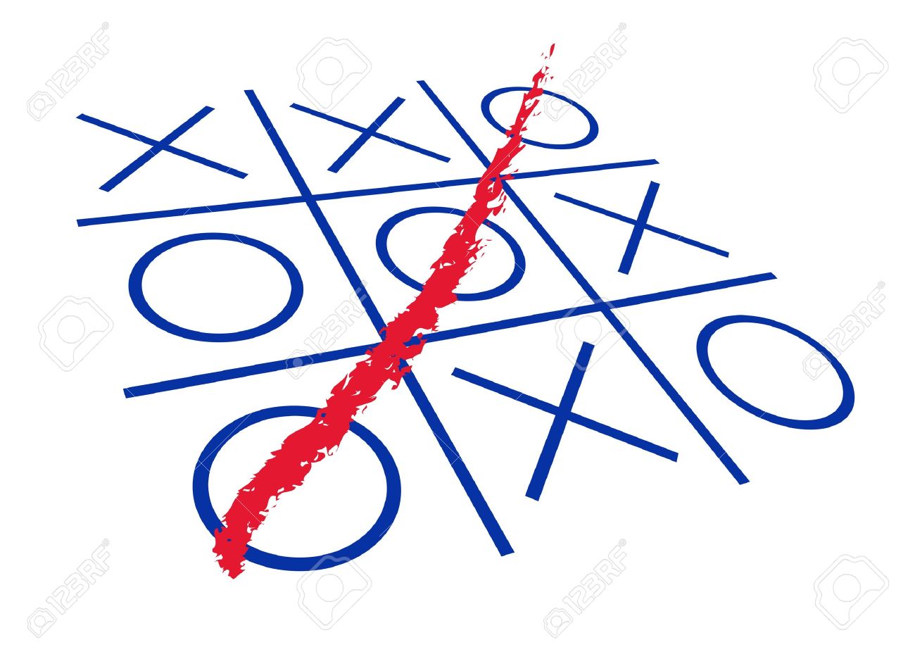 Tic tac toe game screen Royalty Free Vector Image