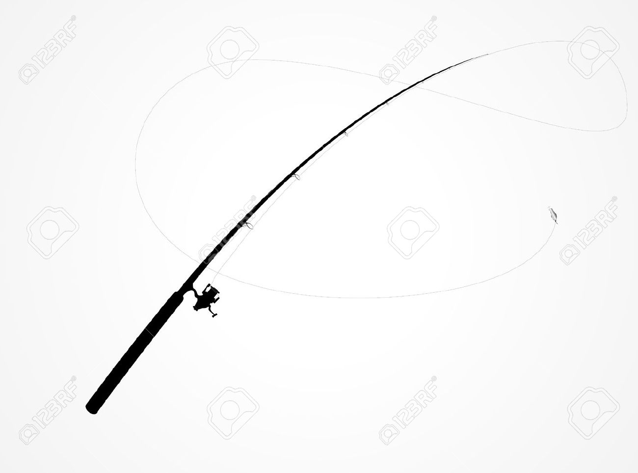 分離の釣りロッド ラベルのイラスト素材 ベクタ Image 分離の釣りロッド ラベルのイラスト素材 ベクタ Image