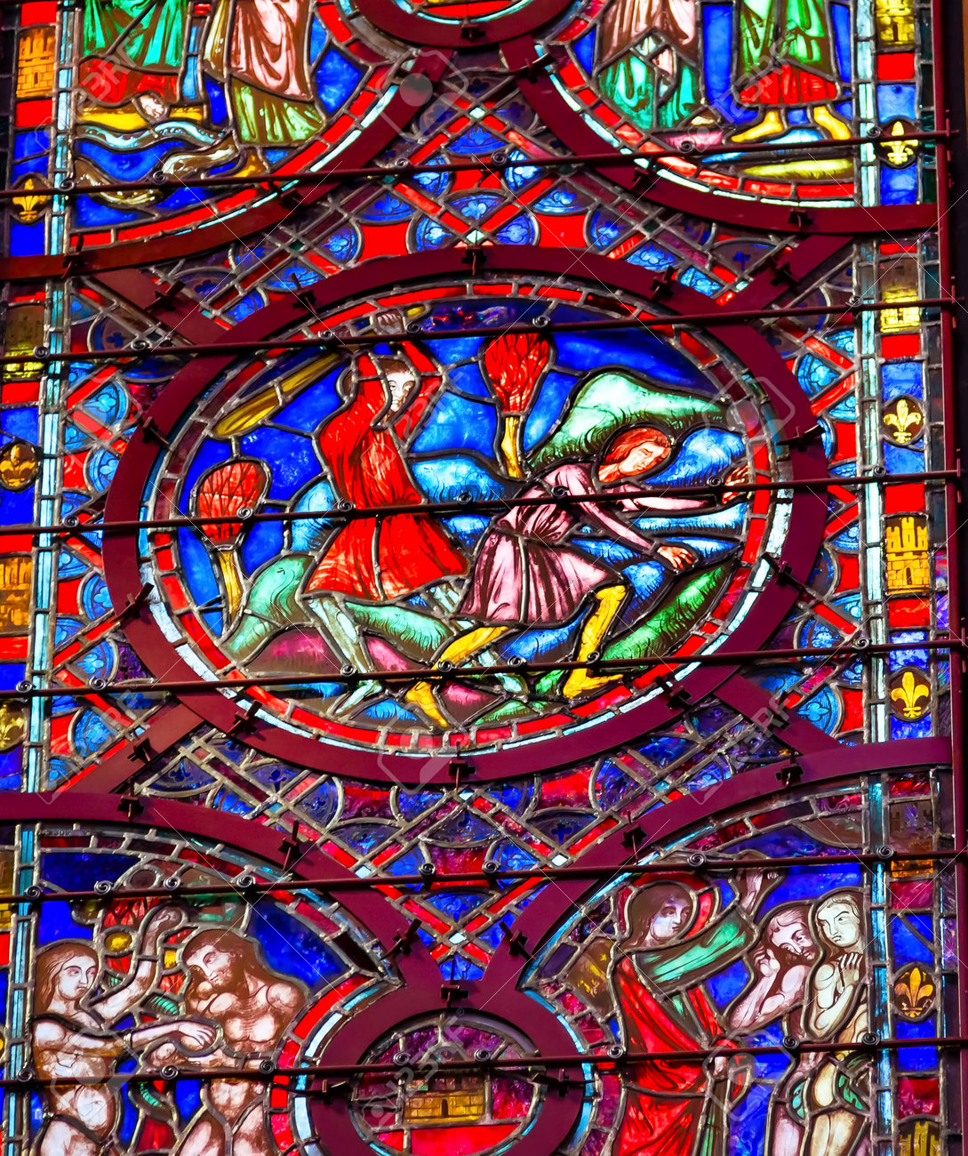 カイン アベル アダム イブ ステンド グラス サン ・ シャペル パリ