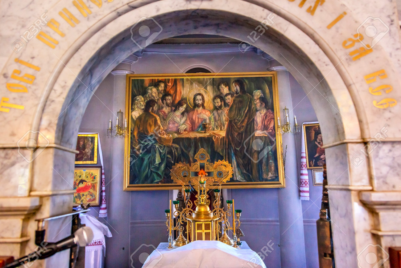 Altaar Laatste Avondmaal Schilderij Interieur Kerk Saint Nicholas ... Altaar Laatste Avondmaal Schilderij Interieur Kerk Saint Nicholas ...
