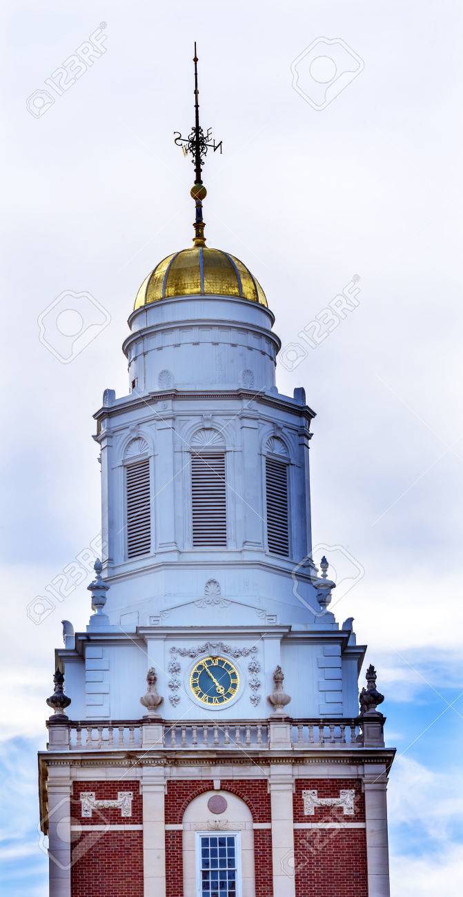 golden cupola dome clock
