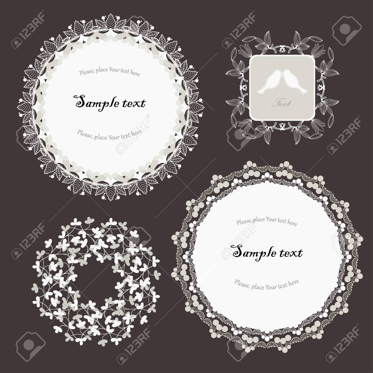 深い背景の白黒フレームのイラスト素材 ベクタ Image