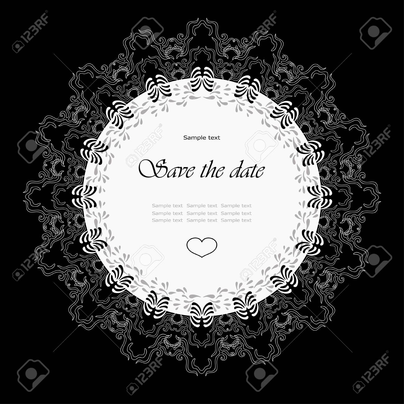 白黒フレームのイラスト素材 ベクタ Image