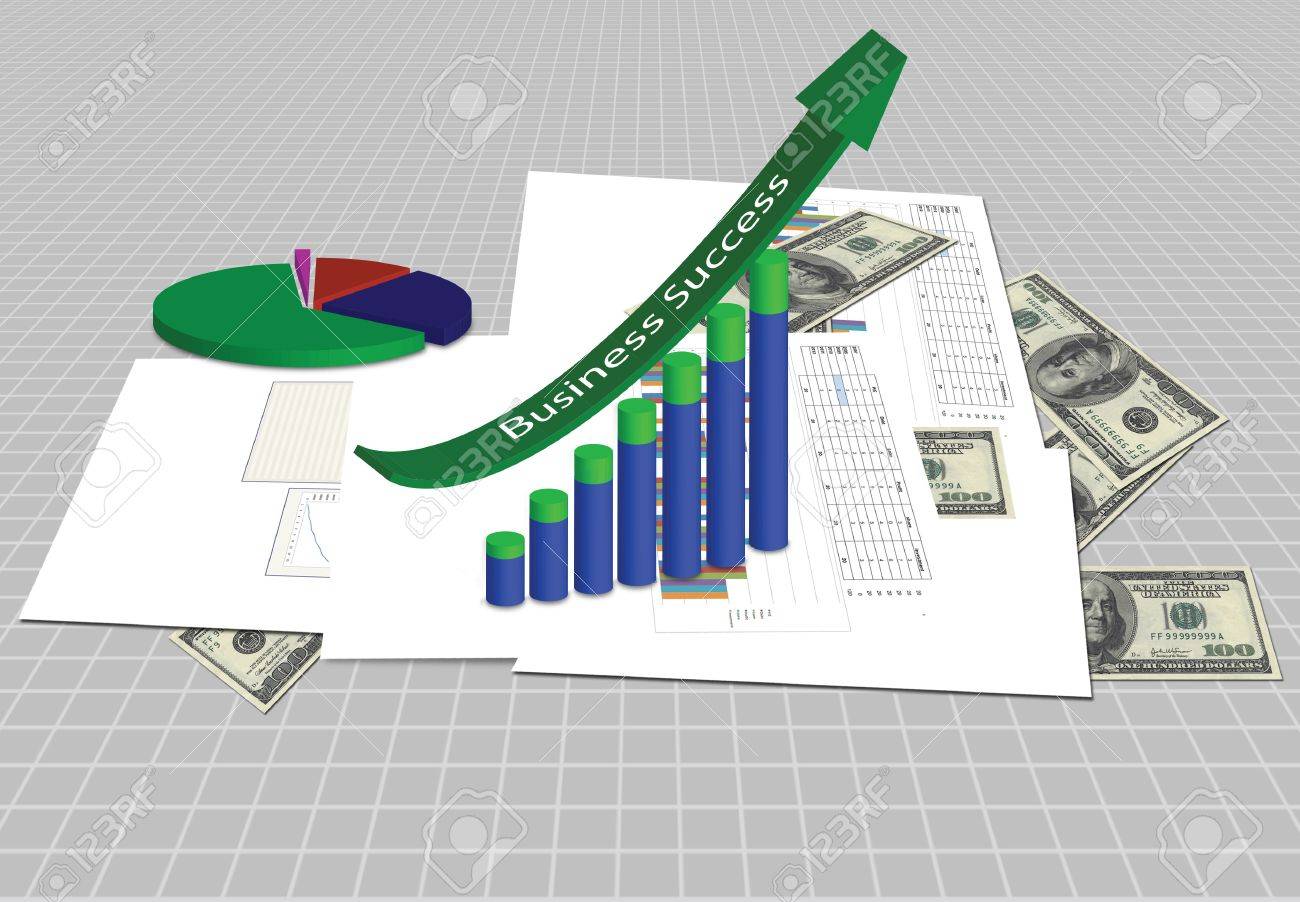 increasing graph with business plan stock photo picture and royalty