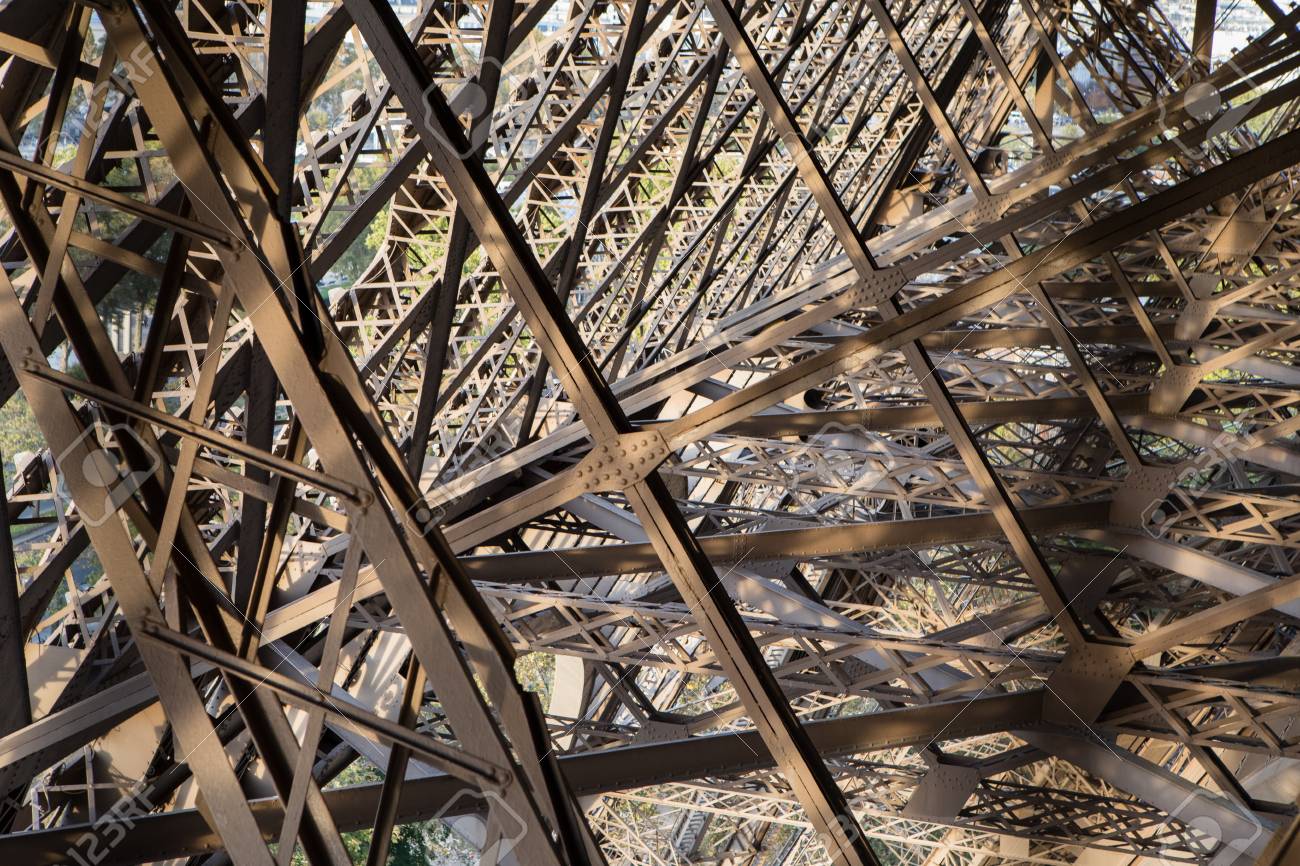 eiffel tower structure closeup