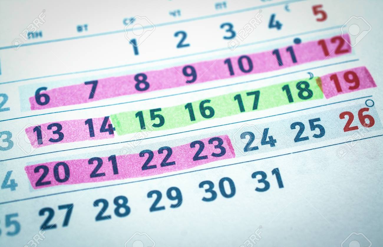 calendar pregnancy planning dangerous and safe days stock photo calendar pregnacy