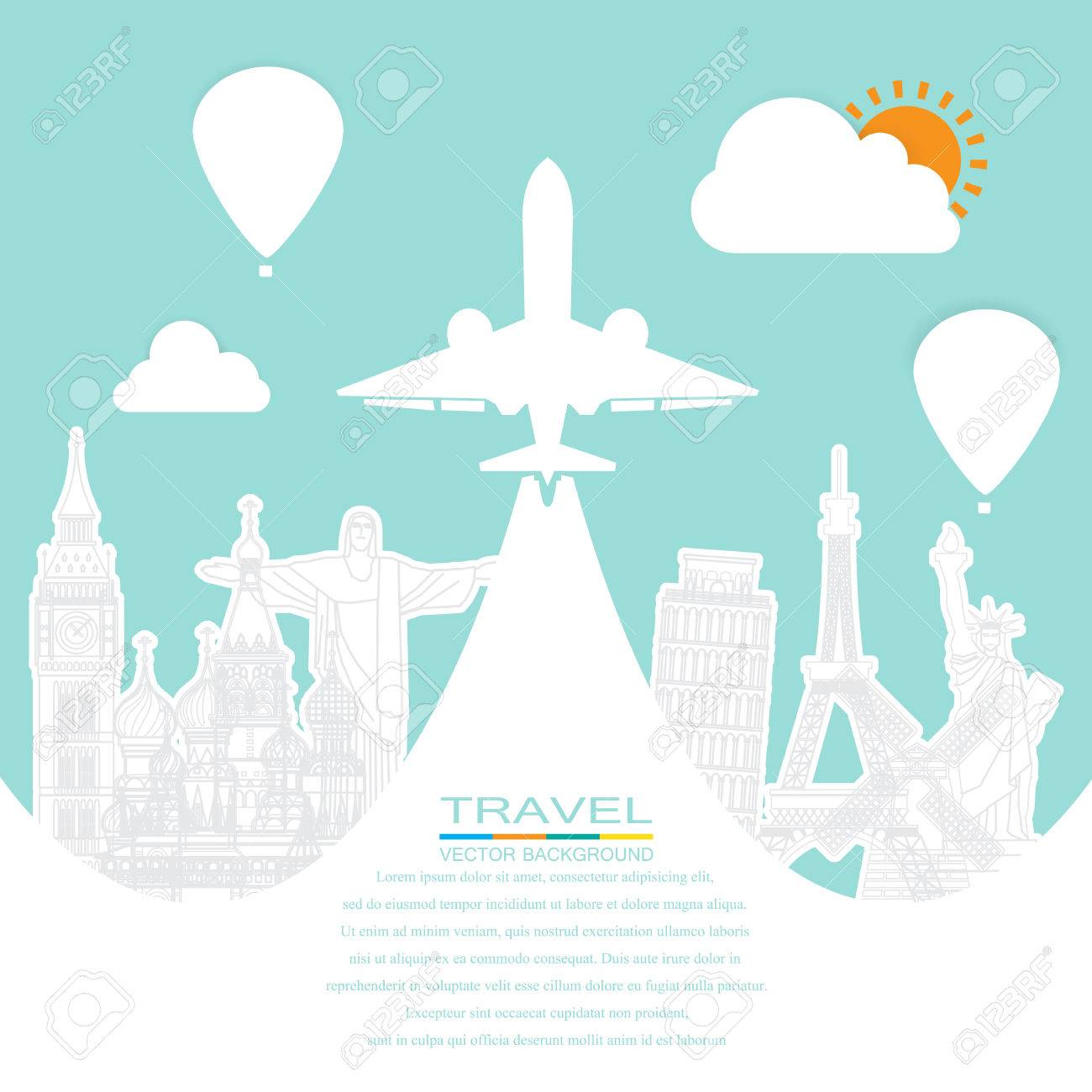 世界一周旅行します のイラスト素材 ベクタ Image