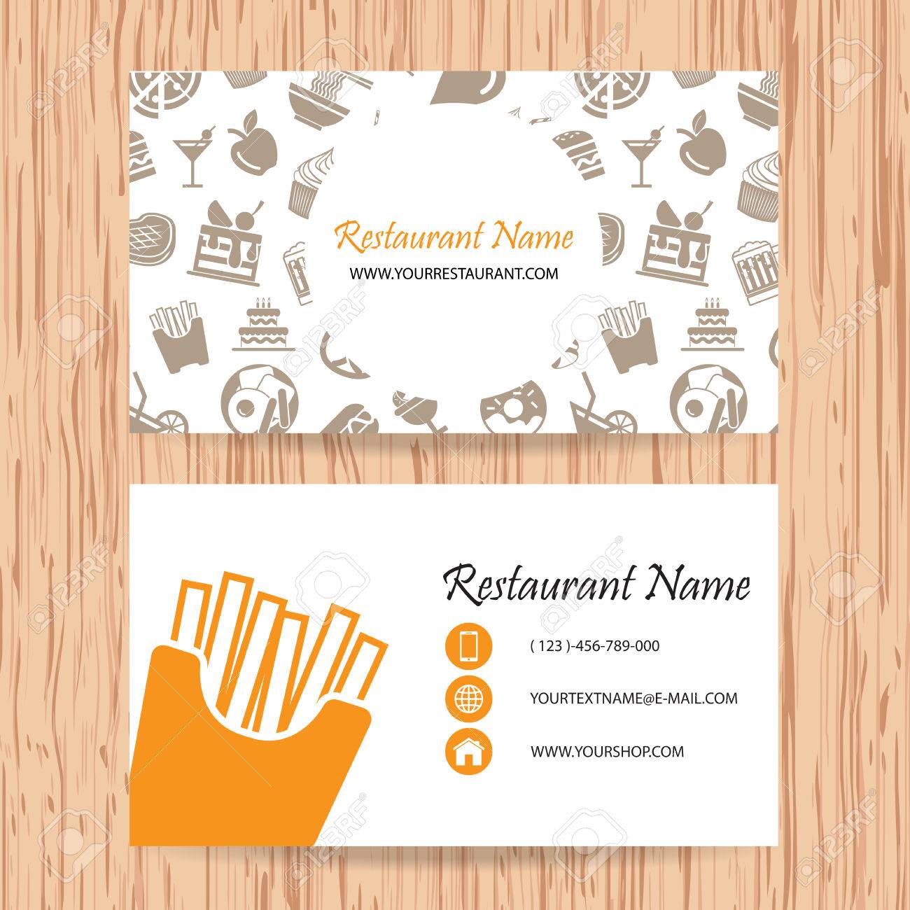 Business card vector background, Restaurant Business card vector background, Restaurant