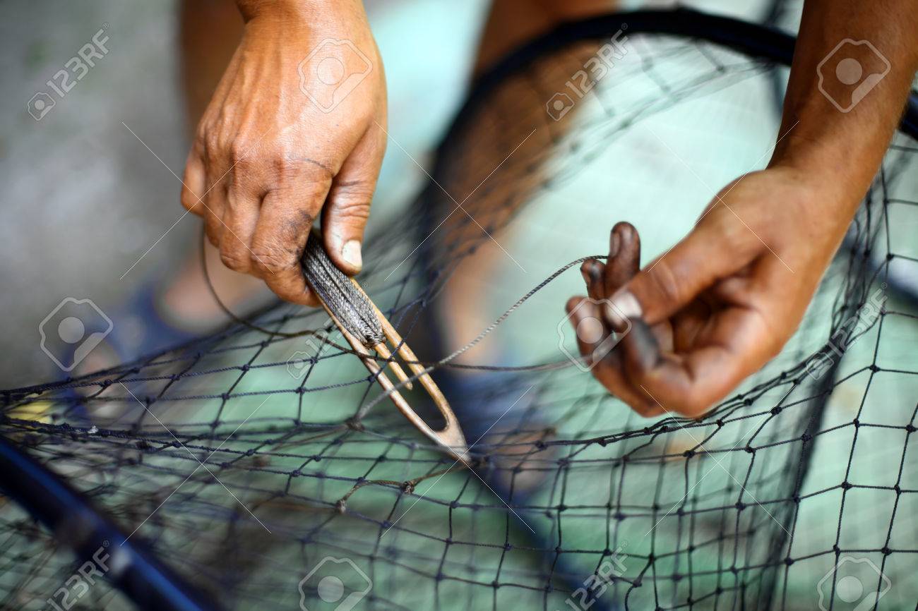 Repairing fishing nets Clearance