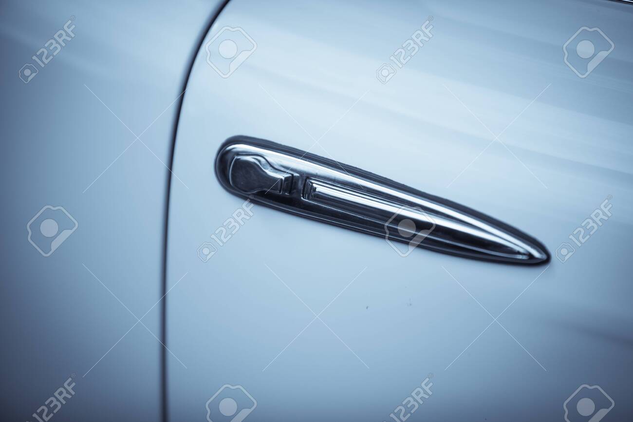 Close Up Shot Of A Vintage Car Door Handle Stock Photo Picture And Royalty Free Image Image 126904437