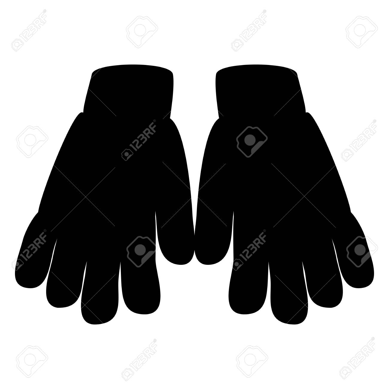 winter gloves silhouette icon symbol design royalty free cliparts