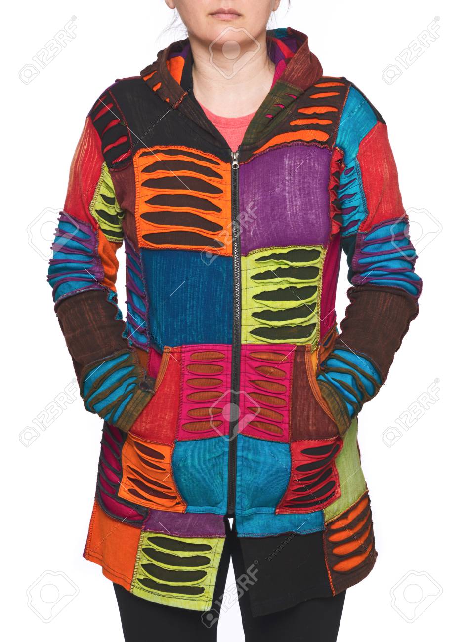 long patchwork jacket