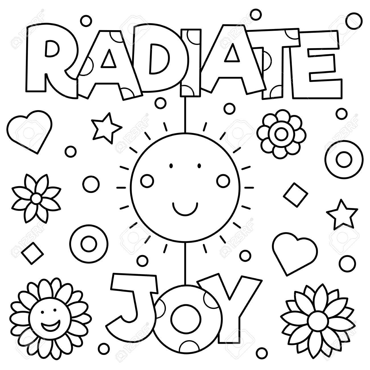 Radiate Joy Coloring Page Vector Illustration Royalty Free Cliparts Vectors And Stock Illustration Image 84815107
