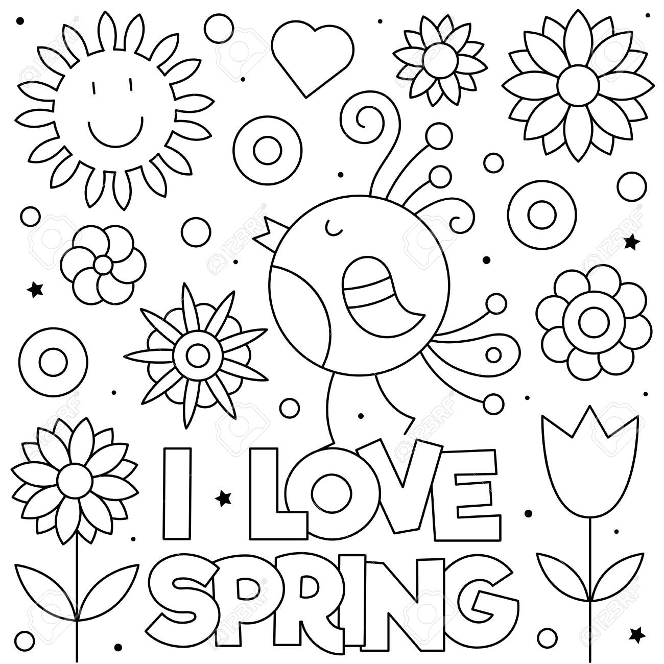 spring coloring sheets