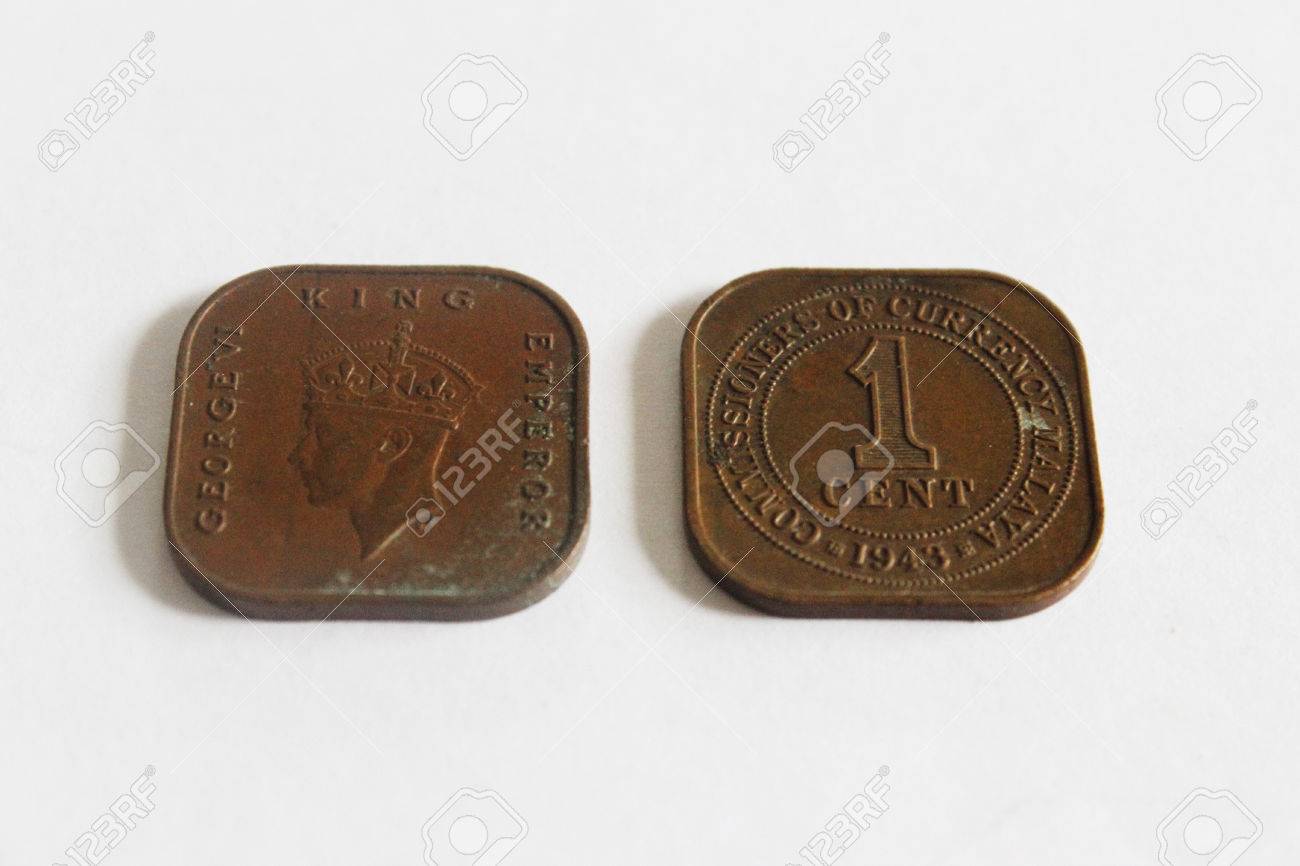 マレーシアのマラヤ、1943 年 1 セント硬貨デザインの通貨委員会旧コインします。の写真素材・画像素材 Image 81055614