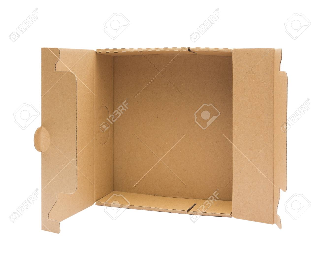 Download Cardboard Box Front View With Isolated On White Stock Photo Picture And Royalty Free Image Image 14795937