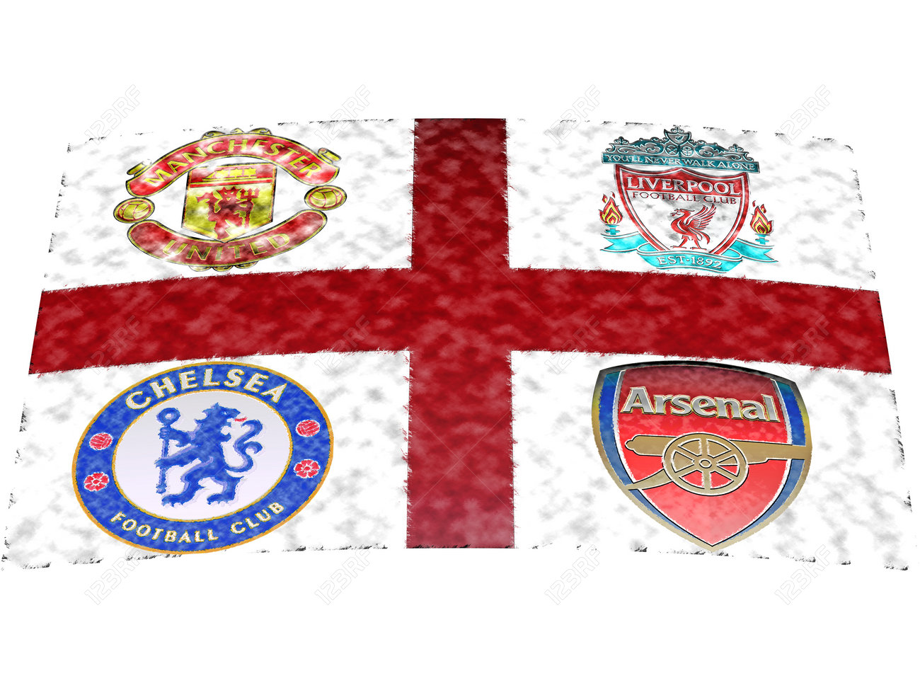 English Premier League Big Four Clubs: Arsenal, Chelsea, Liverpool And  Manchester United. Stock Photo, Picture and Royalty Free Image. Image  14260292., image size:1300x975