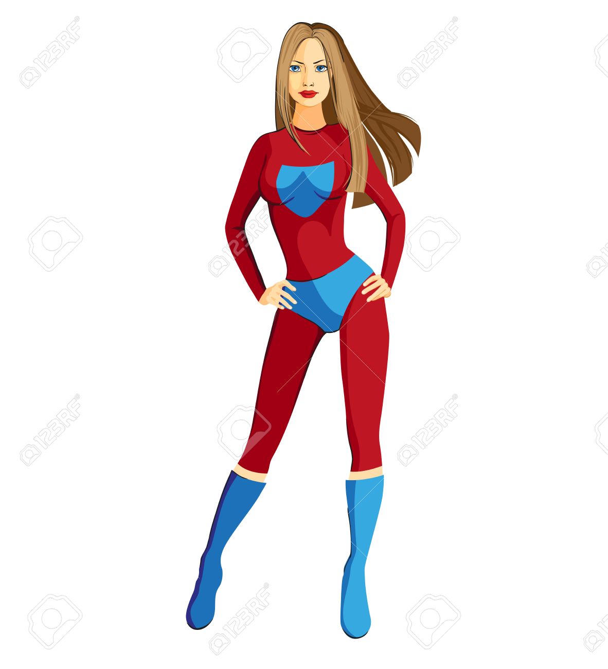 Superhero Girl Isolated Royalty Free Cliparts Vectors And Stock Illustration Image