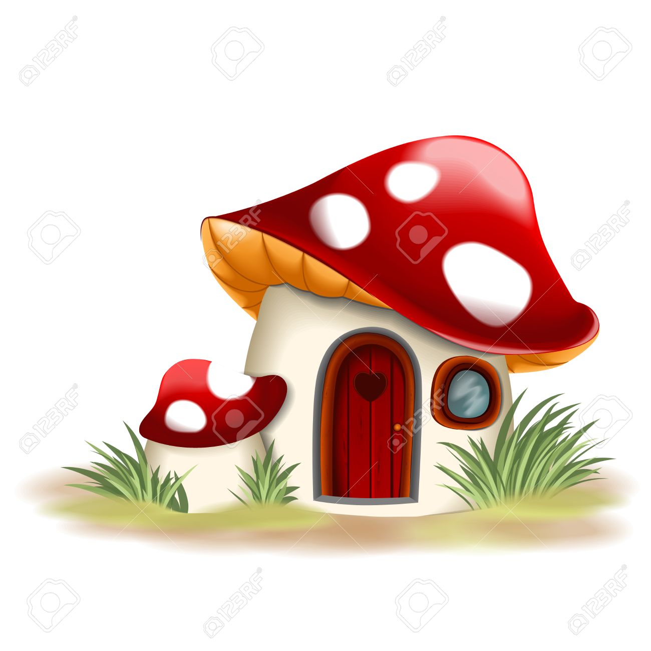 ファンタジー キノコの家のイラスト素材 ベクタ Image