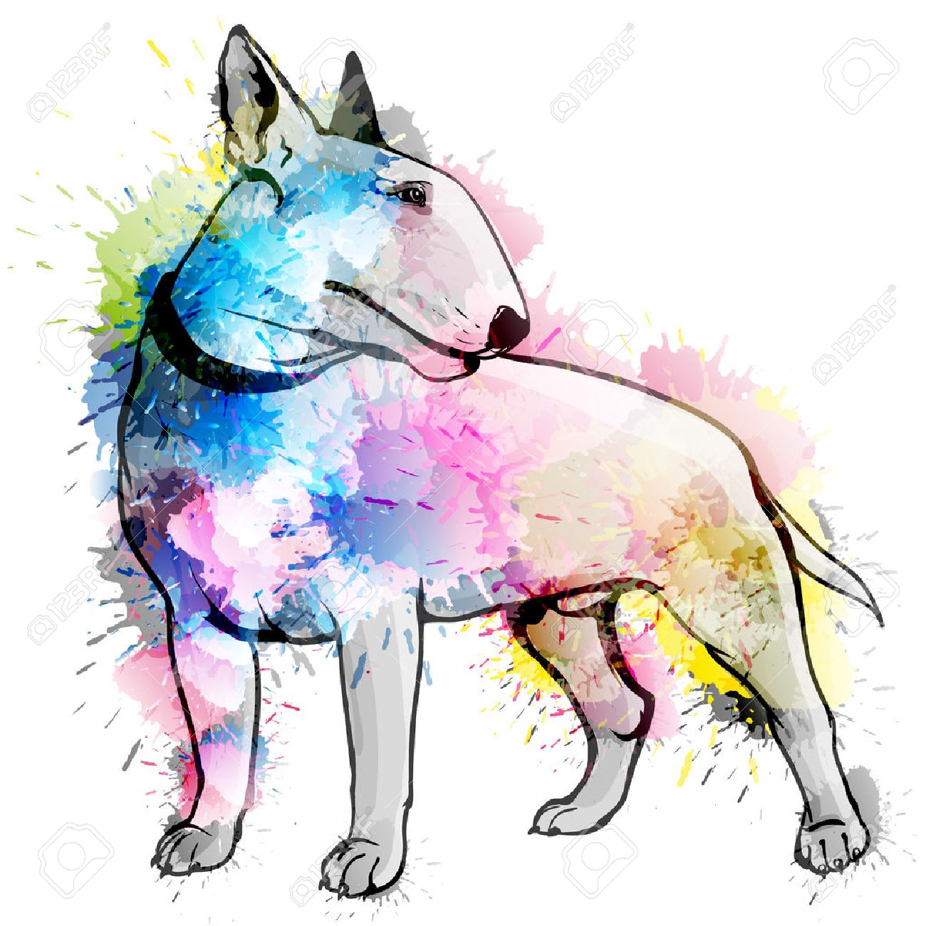 ブルテリア グランジ イラスト のイラスト素材 ベクタ Image 2504