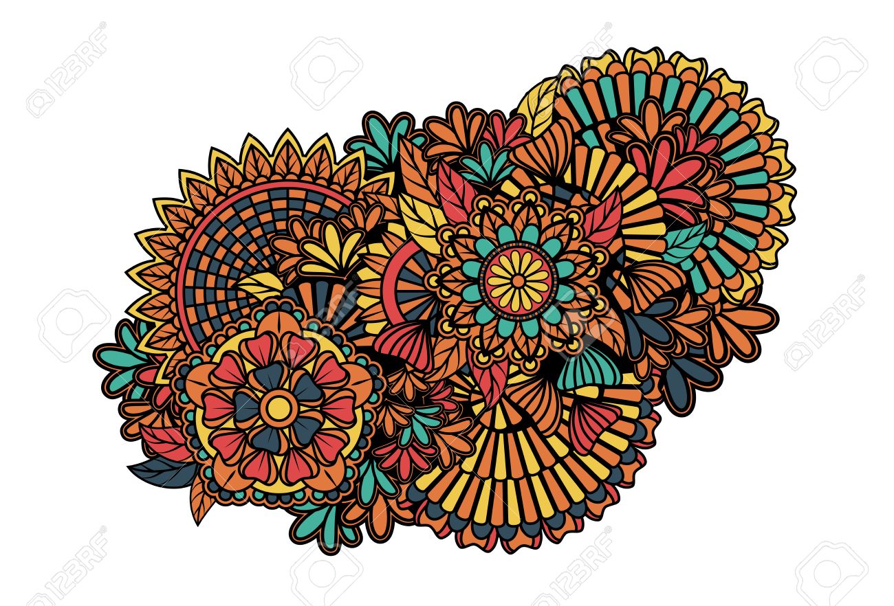 Colorful Zentangle Pattern Royalty Free SVG, Cliparts, Vectors, and Stock  Illustration. Image 31368762., image size:1300x882
