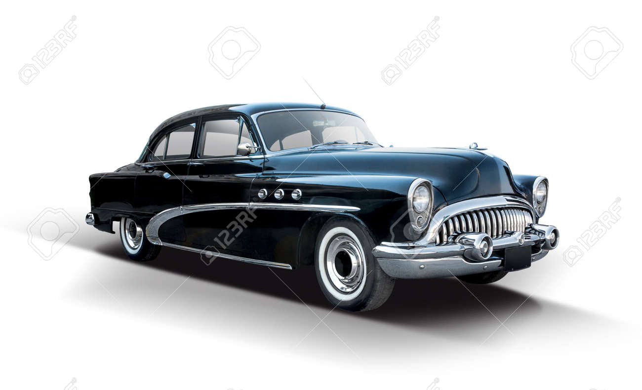 Classic American car isolated on white background - 165196276 Classic American car isolated on white background - 165196276
