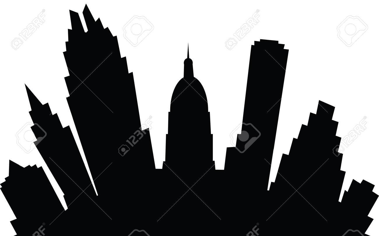 a cartoon skyline silhouette of the city of austin texas usa stock vector