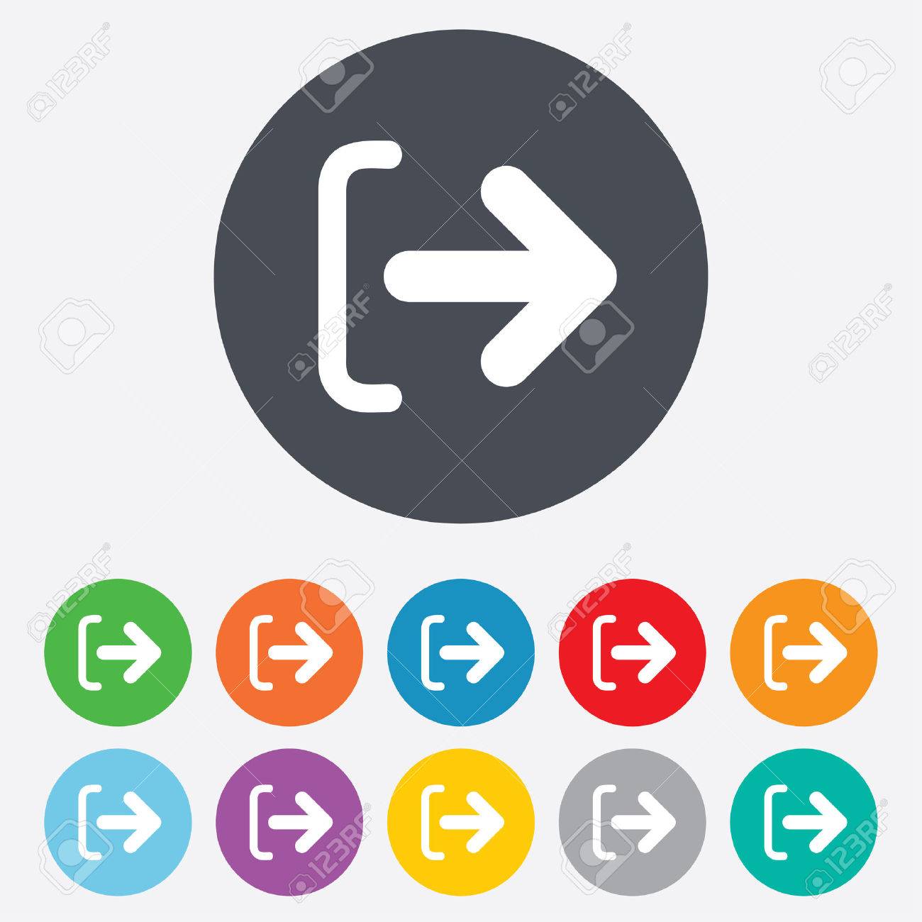 로그 아웃 기호 아이콘 로열티 무료 사진, 그림, 이미지 그리고 스톡포토그래피. Image 25075825