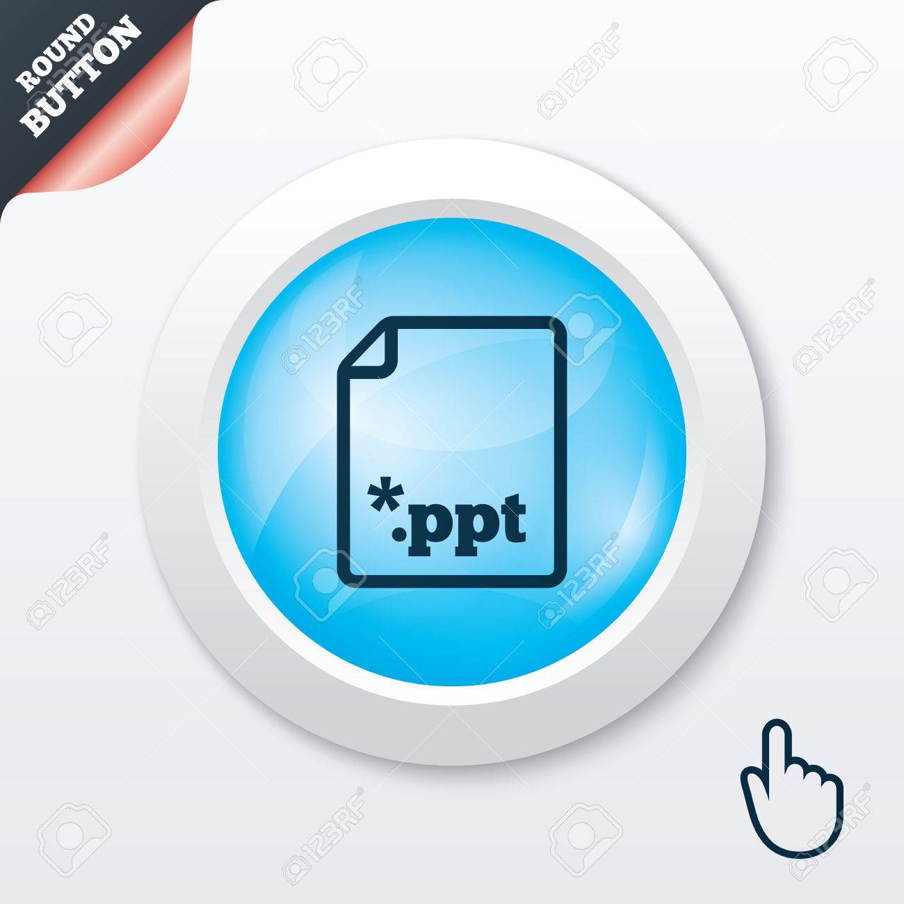 Файл Значок Презентации. Скачать PPT Кнопку. PPT Файл Символ.