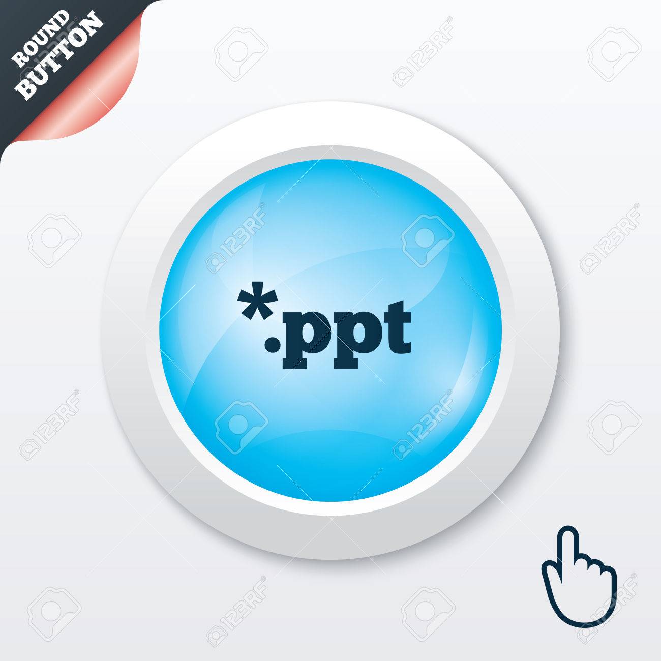 icono de la presentación del archivo descarga botón ppt símbolo de