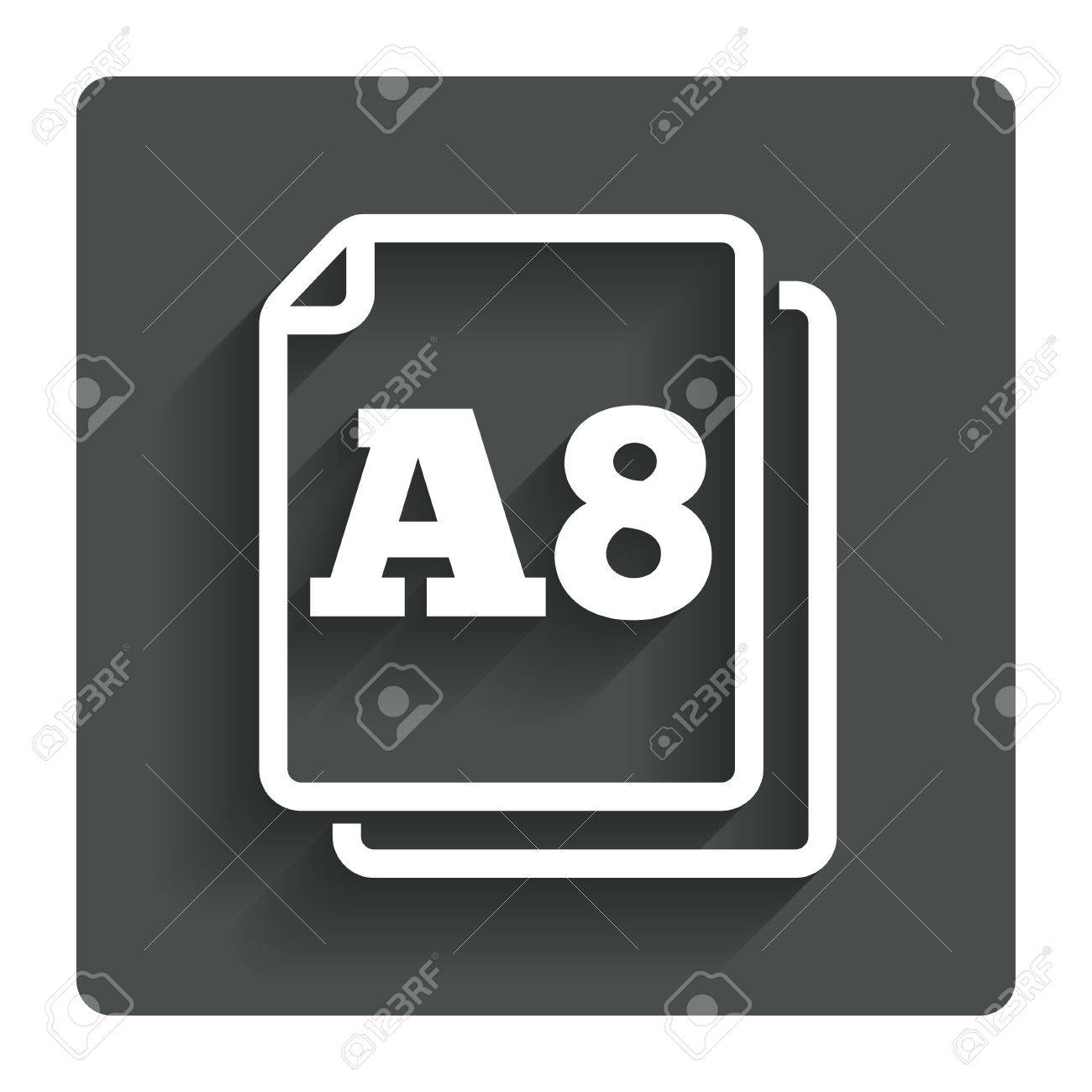 paper size a8 standard icon stock photo picture and royalty free standard computer paper size