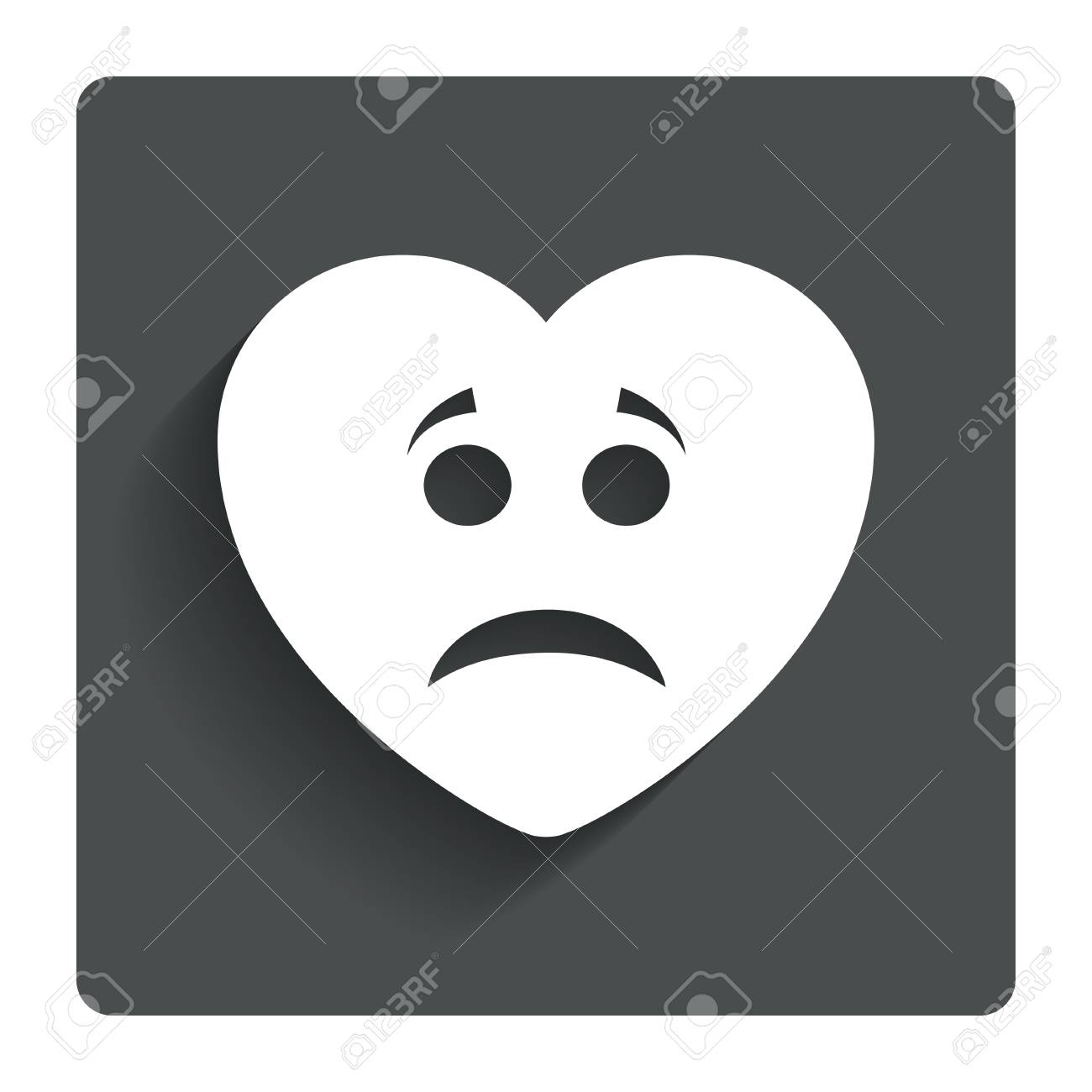 Triste Signo Icono Cara Del Corazon Fotos Retratos Imagenes Y