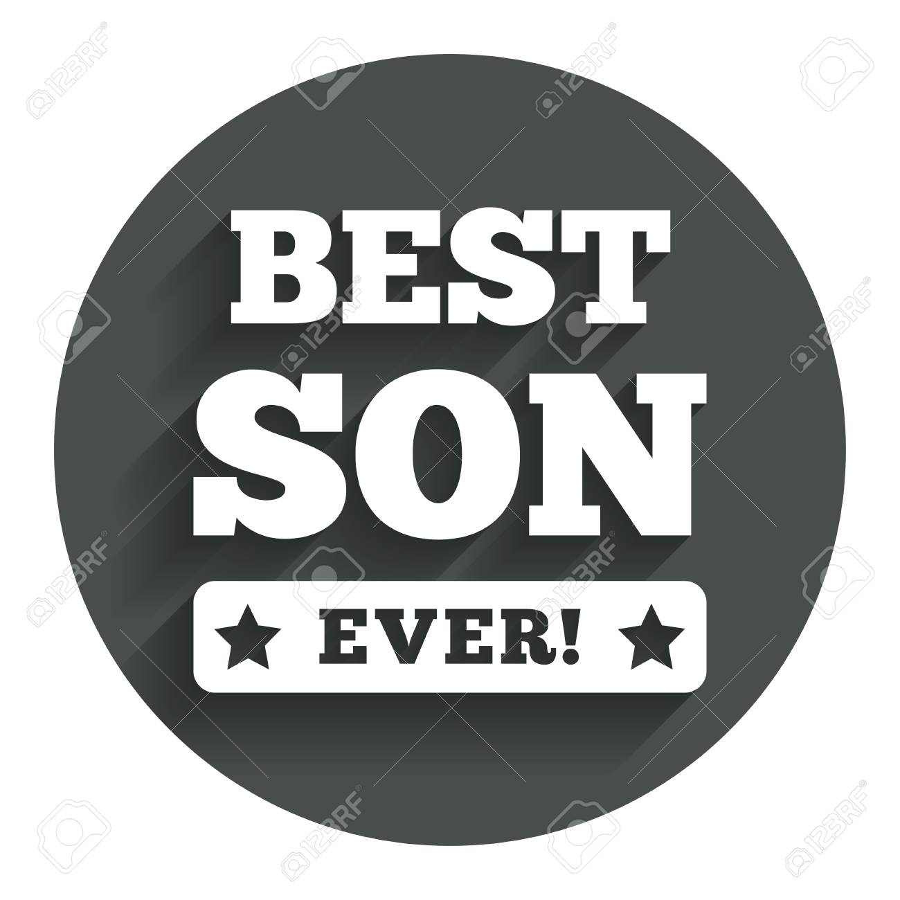 Best Son Ever Sign Icon Award Symbol Exclamation Mark Circle Stock Photo Picture And Royalty Free Image Image