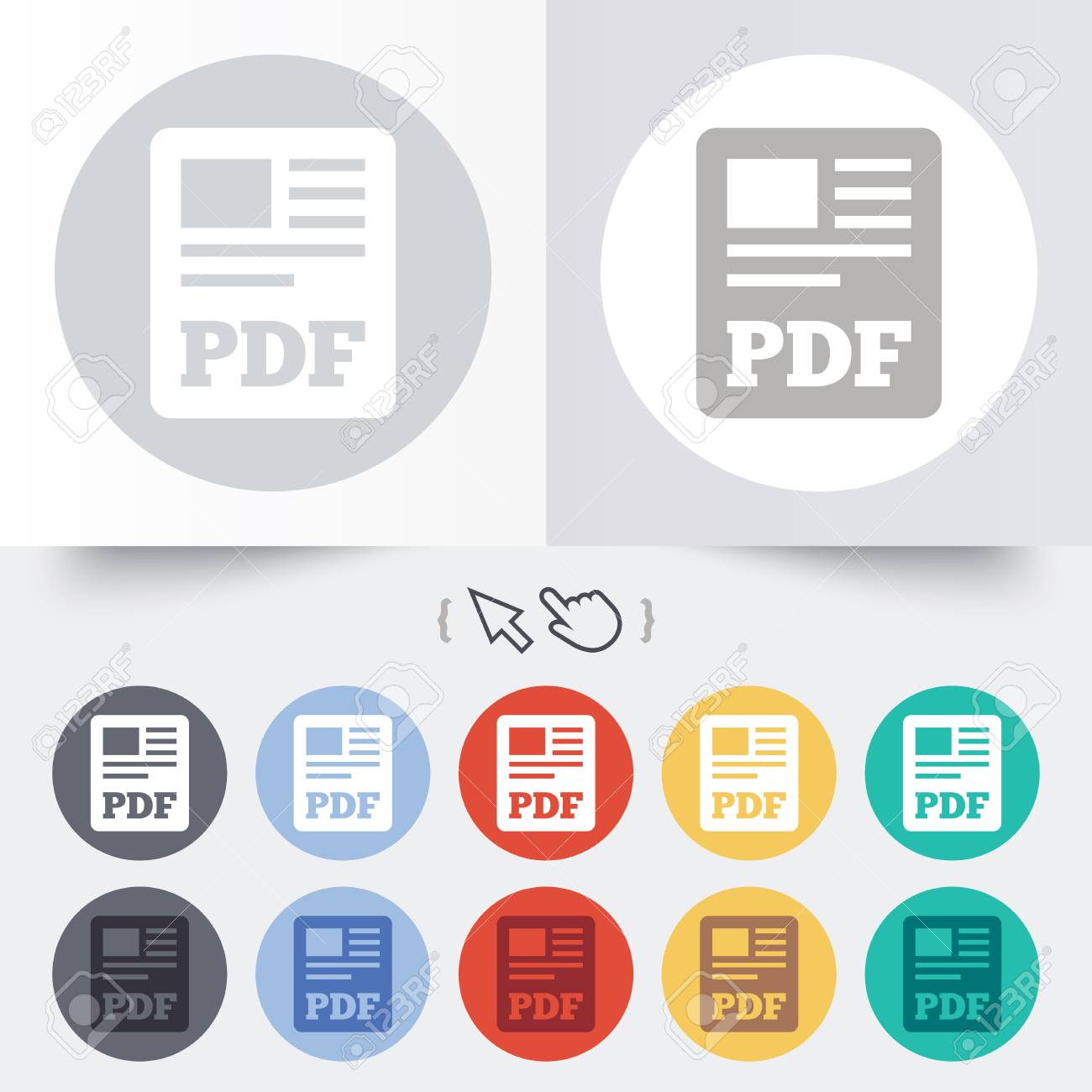 PDF Файл Значок Документа. Скачать В Формате PDF Кнопку. Символ.