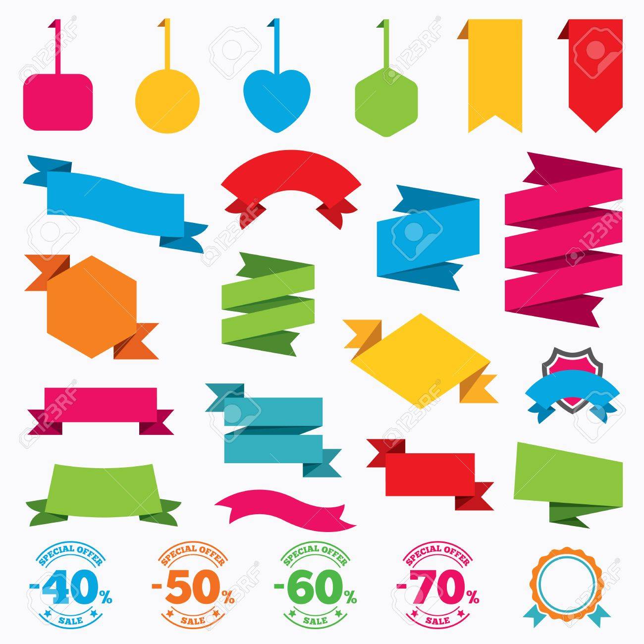 web stickers tags and banners sale discount icons special