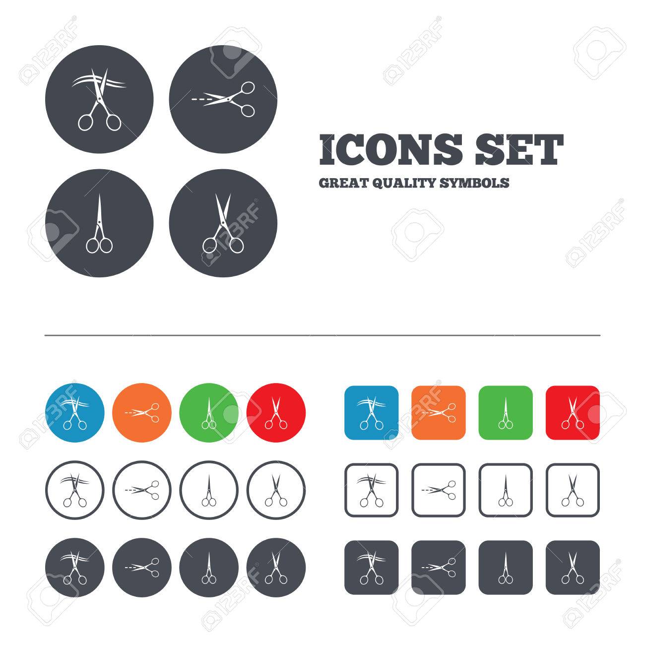Ciseaux Ic Nes Coiffeur Ou Le Symbole De Salon De Coiffure Ciseaux Ciseaux Ic Nes Coiffeur Ou Le Symbole De Salon De Coiffure Ciseaux