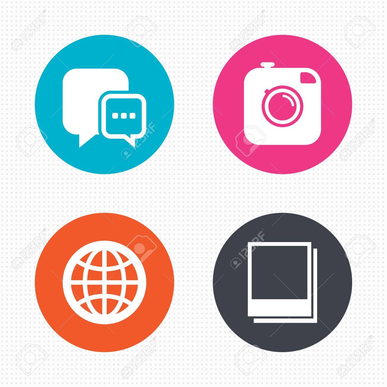 circle buttons social media