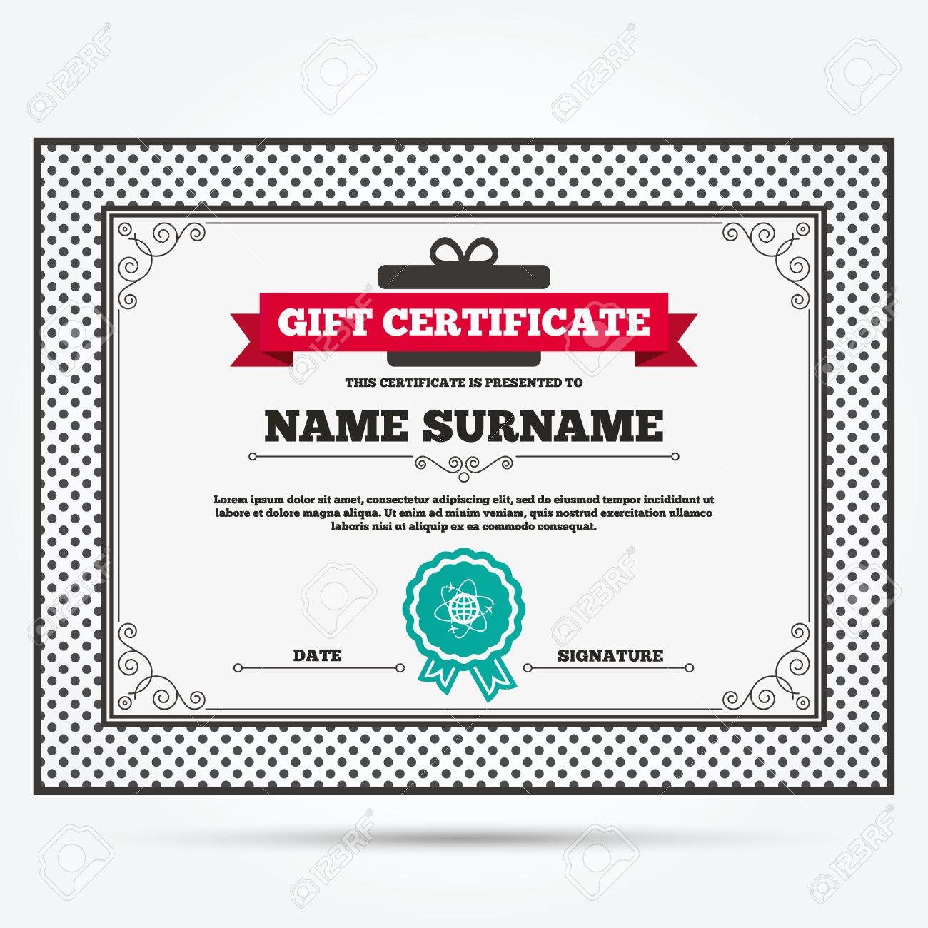 travel certificate templates