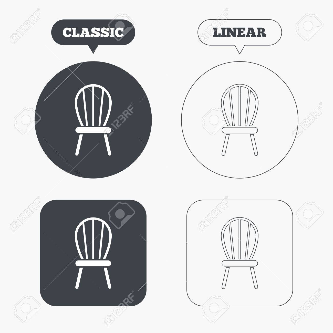 Modern Furniture Icon chair sign icon. modern furniture symbol. classic and line web Modern Furniture Icon chair sign icon. modern furniture symbol. classic and line web