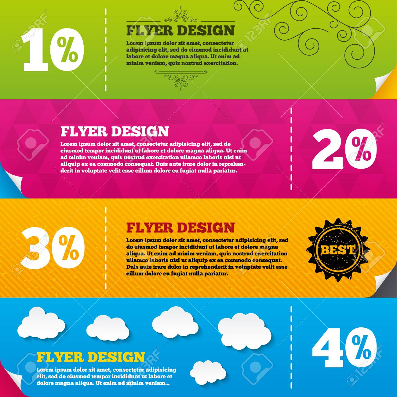 flyer brochure designs sale discount icons special offer price special offer signs template