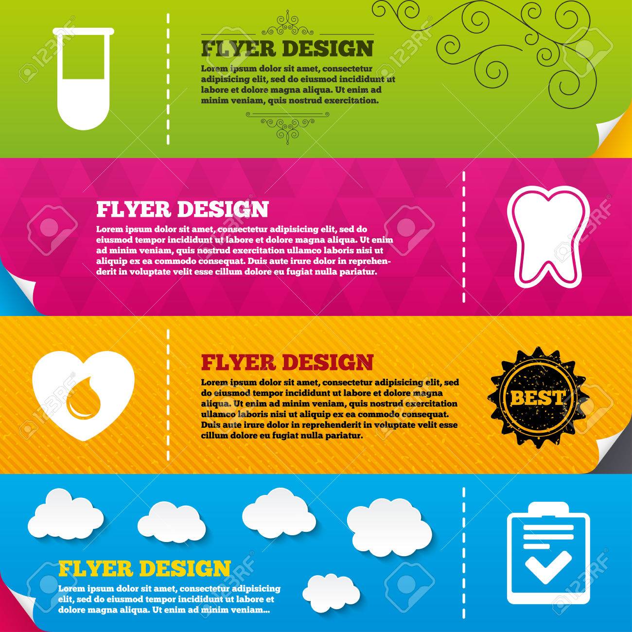 flyer brochure designs medical icons tooth test tube blood donation flyer samples