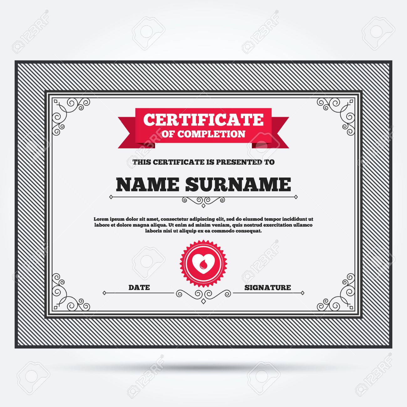certificate of donation template