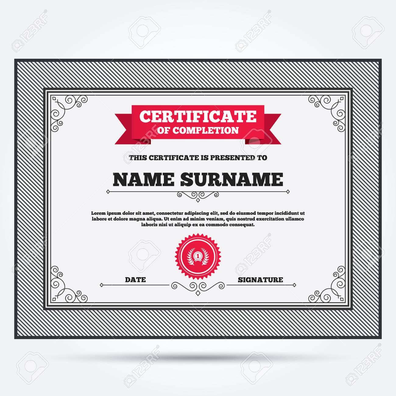 first place award certificate